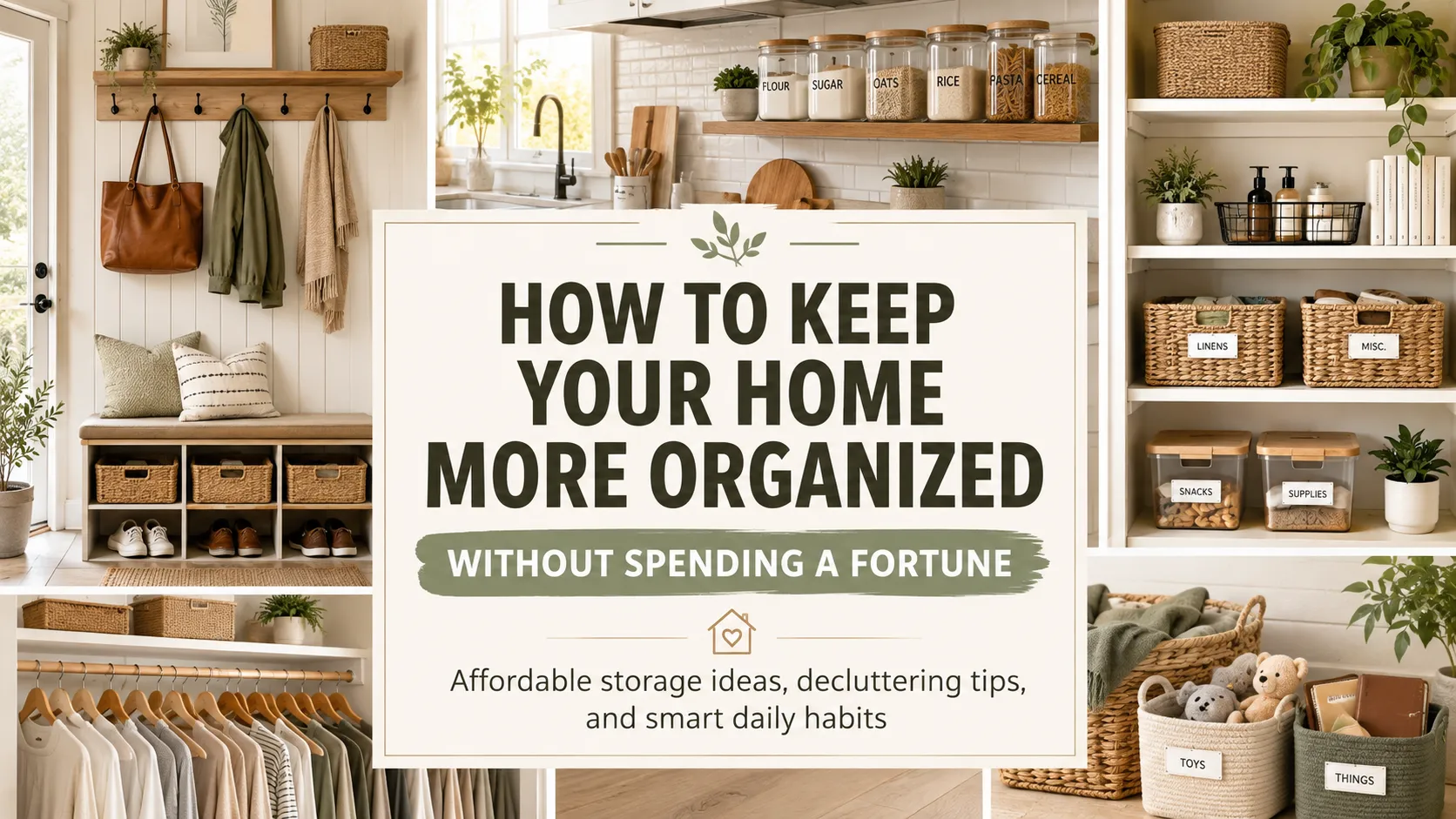 How to Keep Your Home More Organized Without Spending a Fortune