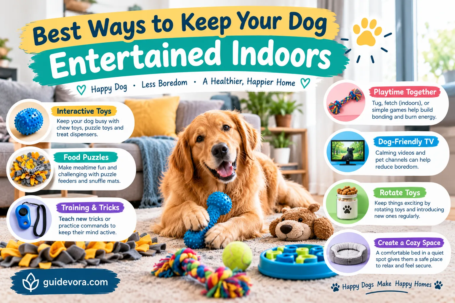 Best Ways to Keep Your Dog Entertained Indoors