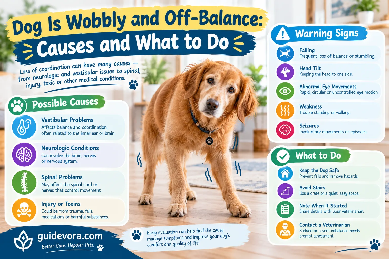 Dog Is Wobbly and Off-Balance