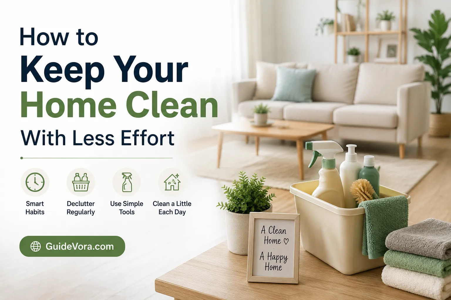 How to Keep Your Home Clean With Less Effort