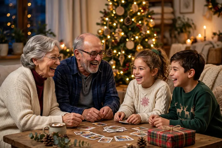 Family playing Christmas games together — christmas games 2026