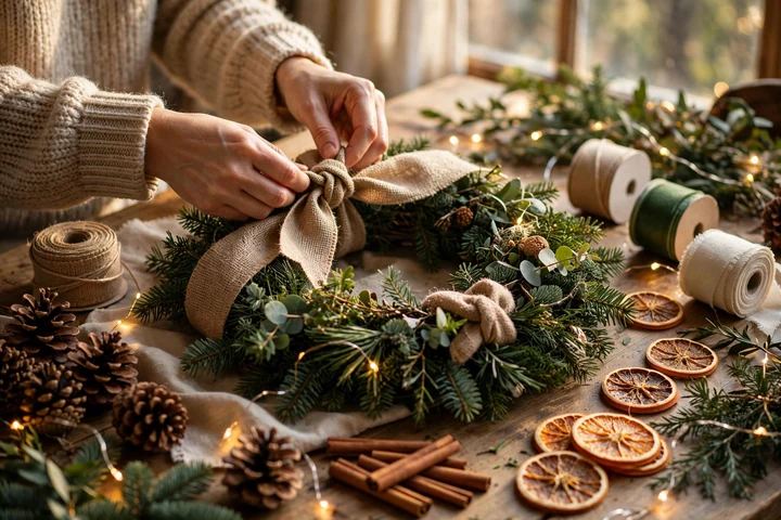 Making a handmade Christmas wreath — diy christmas decorations 2026