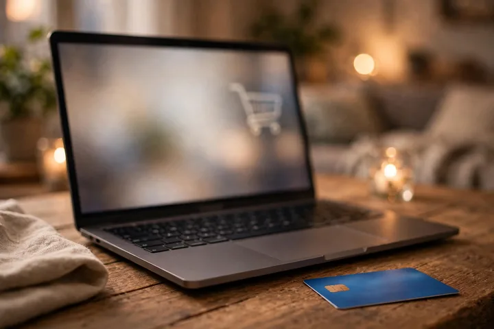Shopping Black Friday 2026 deals online on a laptop at home