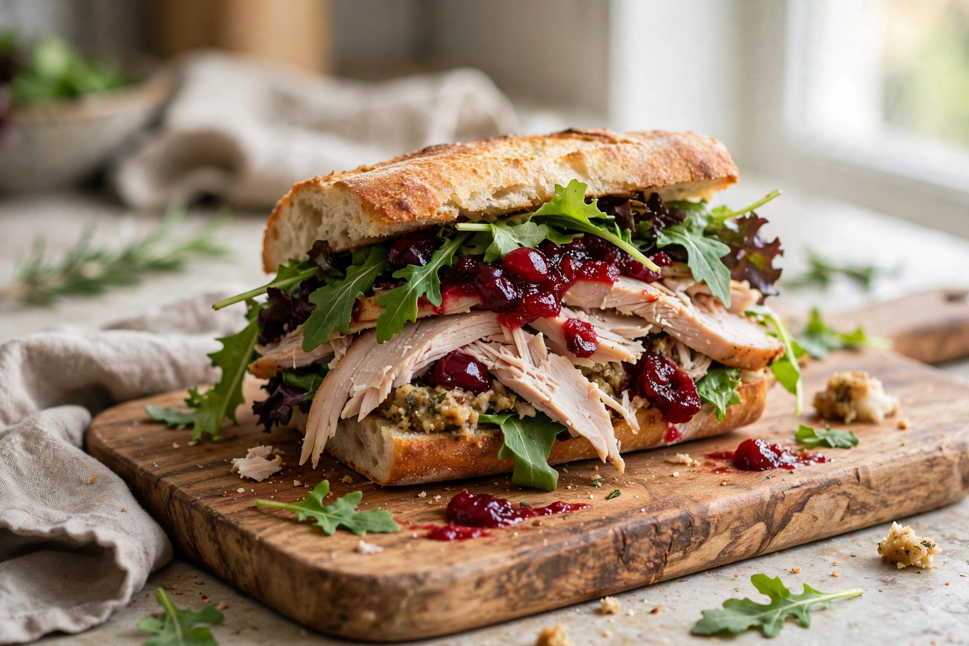 Thanksgiving turkey sandwich Classic day-after-Thanksgiving turkey sandwich